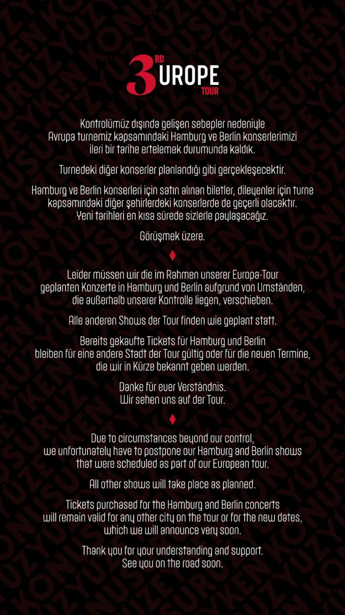 Yüzyüzeyken konuşuruz instagram hesabından paylaşılan resmi hikaye